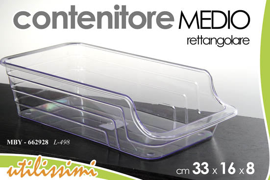 GICOS CONTENITORE MEDIO RETTANGOLARE CM.33X16X8 TRASPARENTE