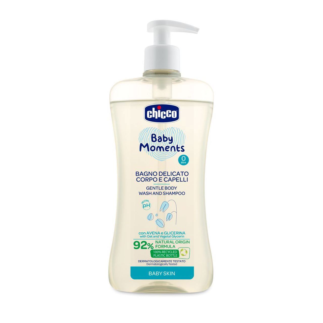 CHICCO BABY MOMENTS BAGNO 500ML 0M+ DELICATO CORPO E CAPELLI