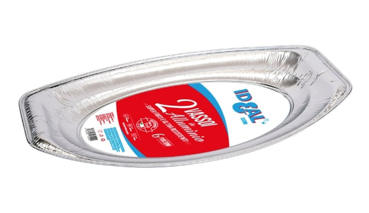IDEAL CUCINA 2 VASSOI IN ALLUMINIO PICCOLO 6 PORZIONI