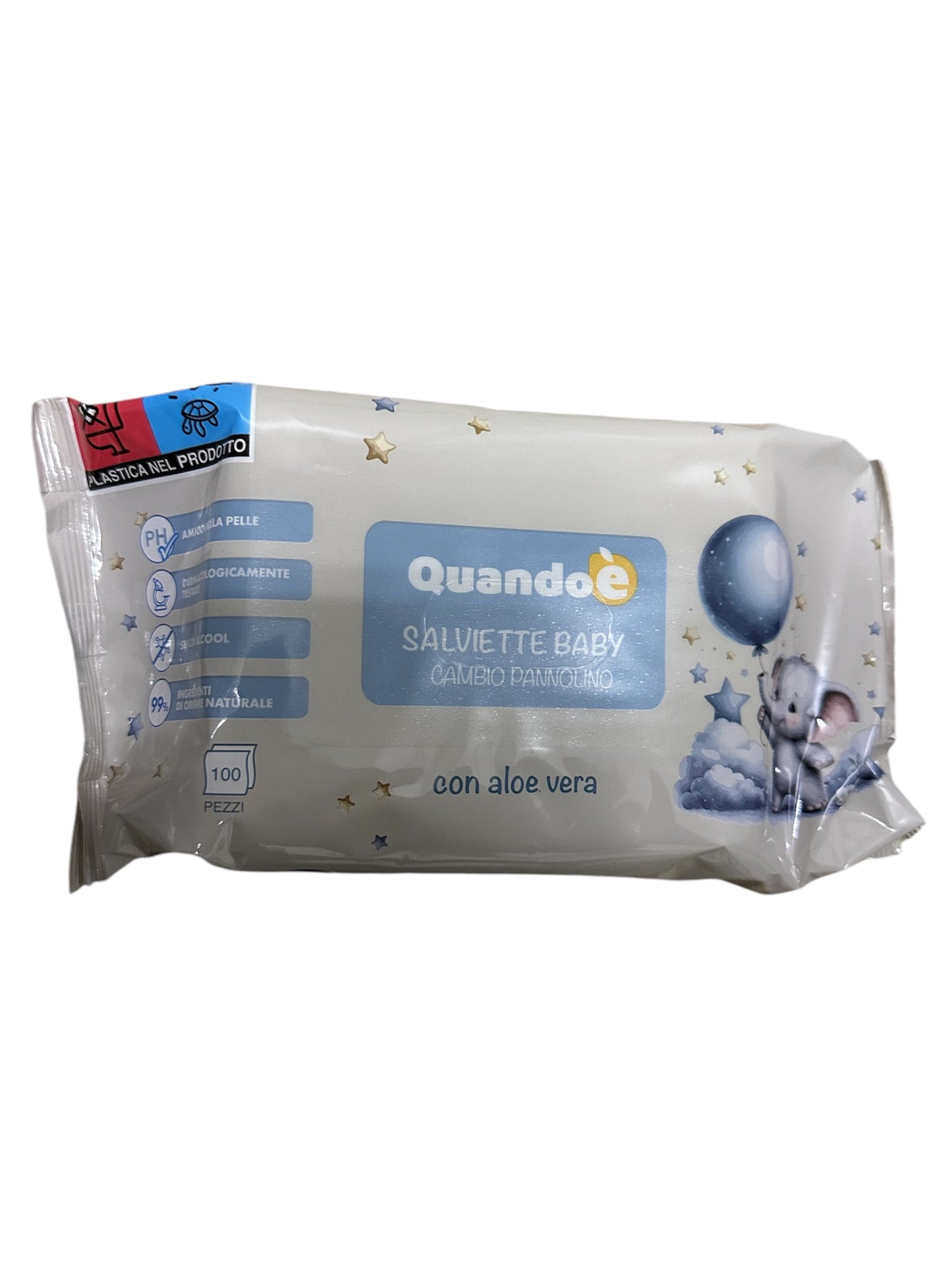 QUANDO E' SALVIETTE BABY CAMBIO PANNOLINO 100PZ ALOE VERA