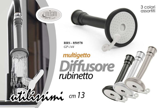 GICOS DIFFUSORE RUBINETTO MULTIGETTO CM.13 3 COLORI ASSORTITI