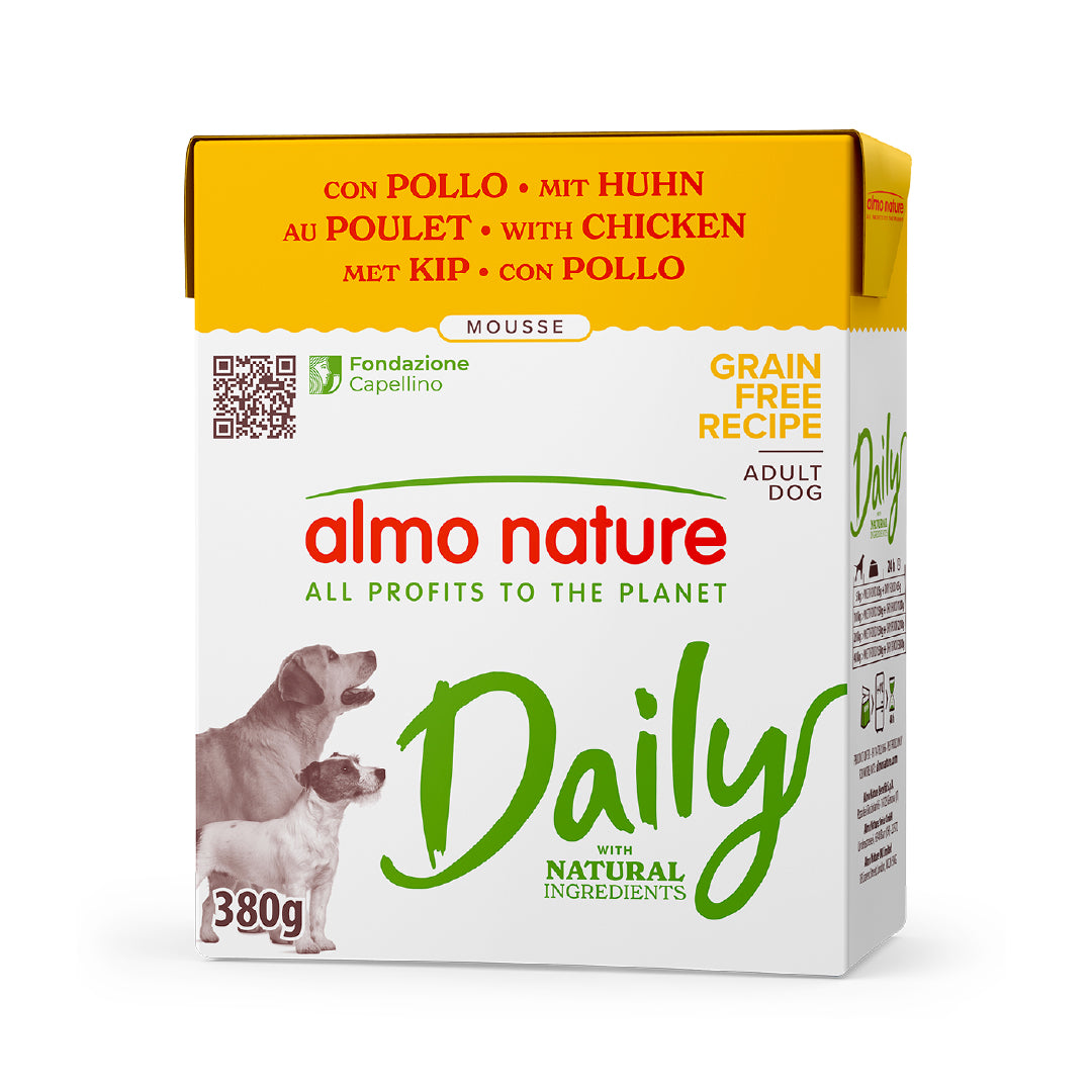 ALMO NATURE DAILY CANE MOUSSE 380G POLLO