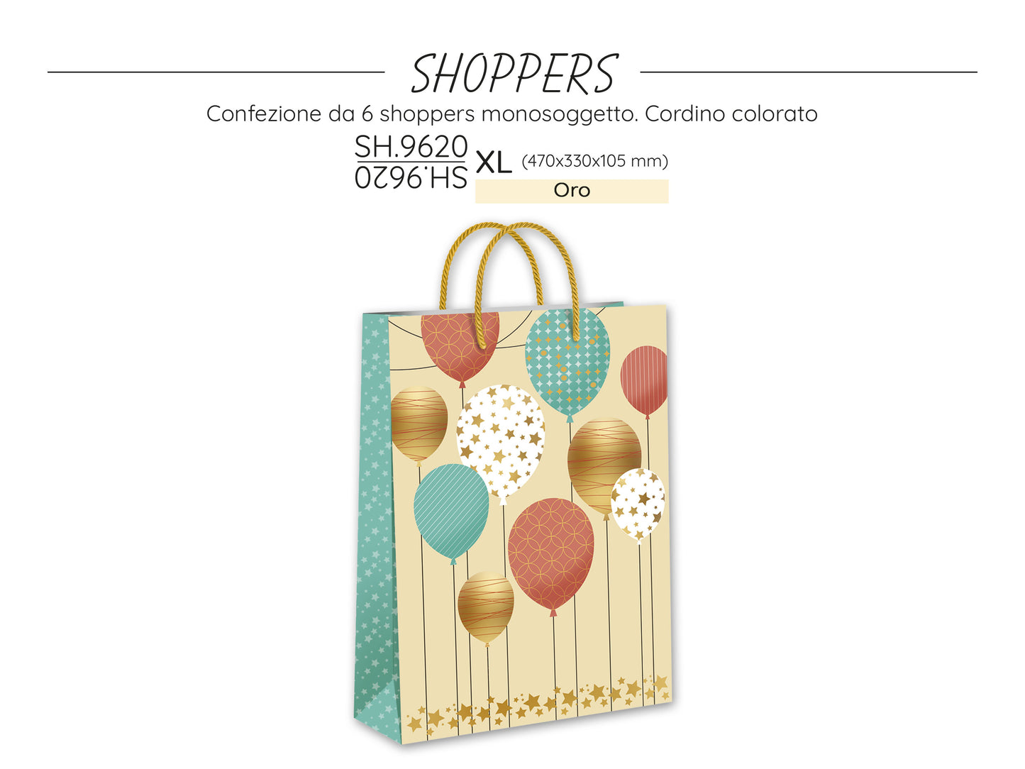 CROMO NB SHOPPER PALLONCINI SH.9620XL