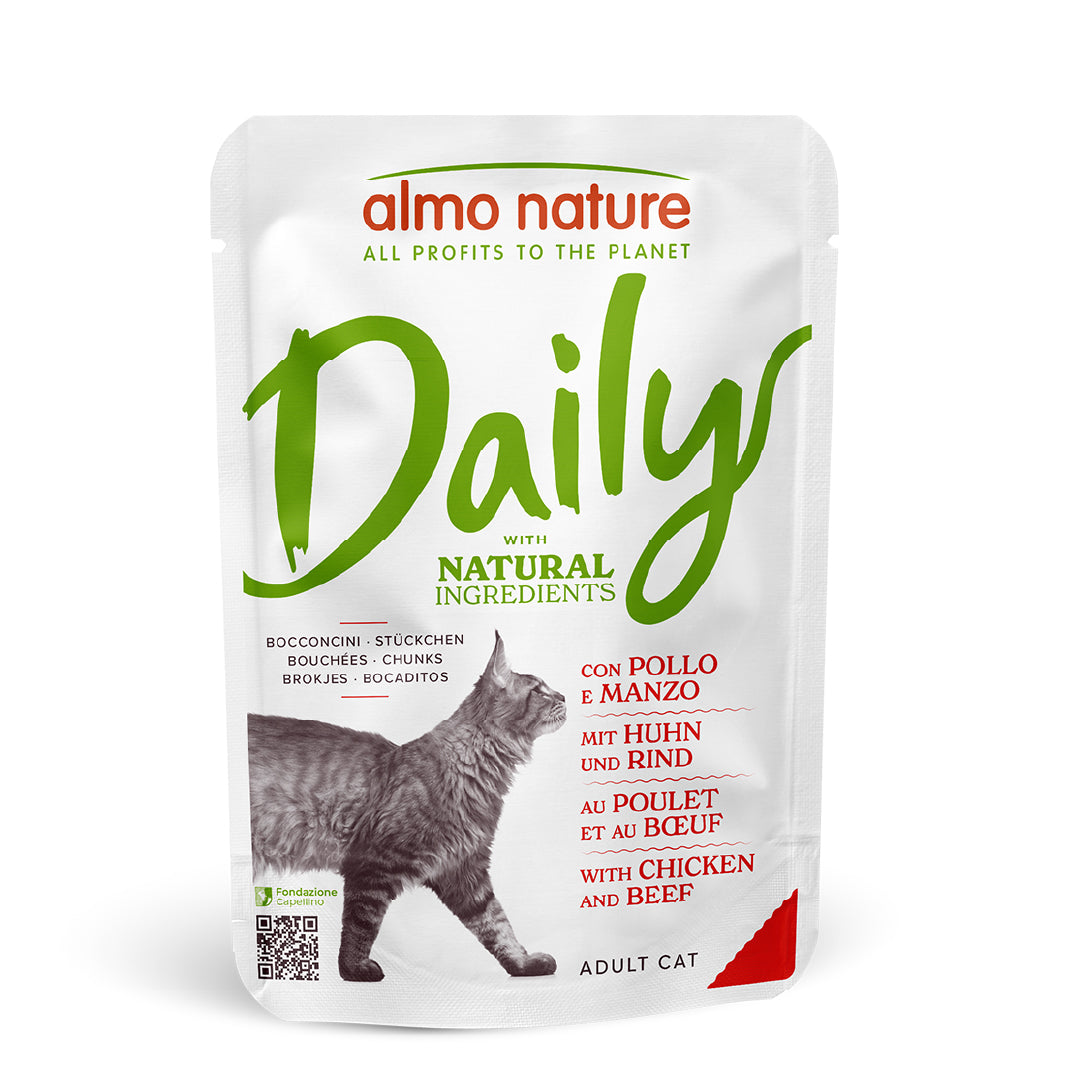 ALMO NATURE DAILY GATTO BOCCONCINI 70G ADULT POLLO E MANZO