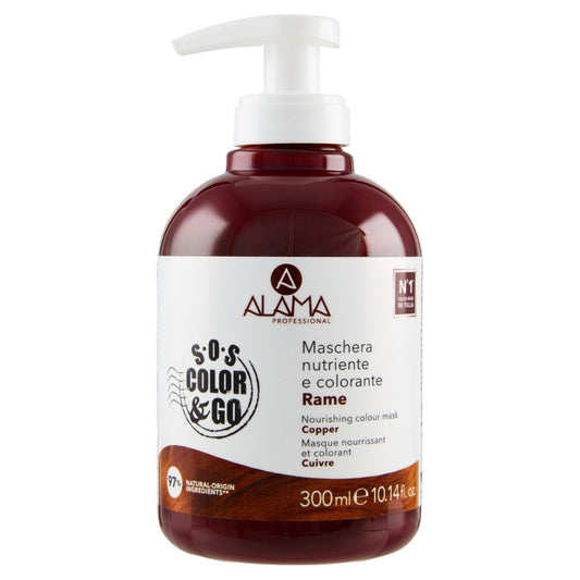 ALAMA PROFESSIONAL S.O.S COLOR & GO MASCHERA NUTRIENTE E COLORANTE 300ML RAME
