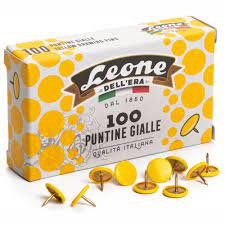 LEONE 100 PUNTINE DA DISEGNO GIALLE