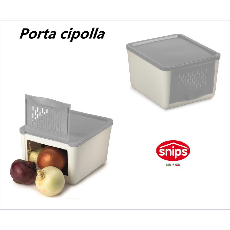 SNIPS CONTENITORE PORTACIPOLLA 2KG BIANCO E GRIGIO
