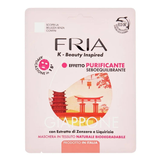FRIA K - BEAUTY INSPIRED MASCHERA IN TESSUTO MONODOSE GIAPPONE EFFETTO PURIFICANTE SEBOEQUILIBRANTE CON ESTRATTO DI ZENZERO E LIQUIRIZIA