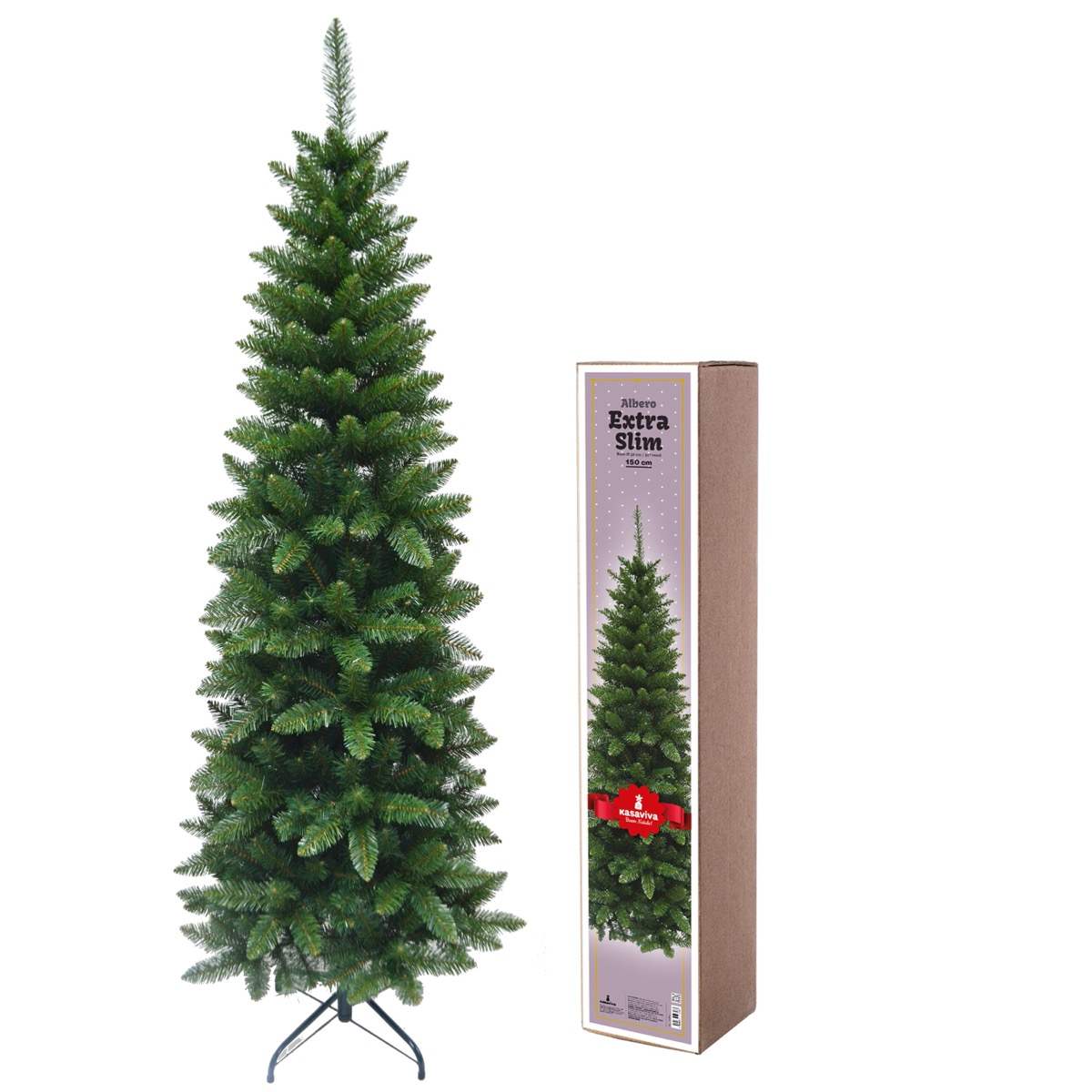 KASAVIVA NATALE ALBERO EXTRA SLIM CM.150 TIPS 317