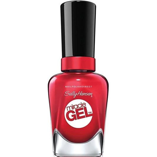 SALLY HANSEN SMALTO MIRACLE GEL 444 OFF WITH HER RED! STEP 1 COLOR