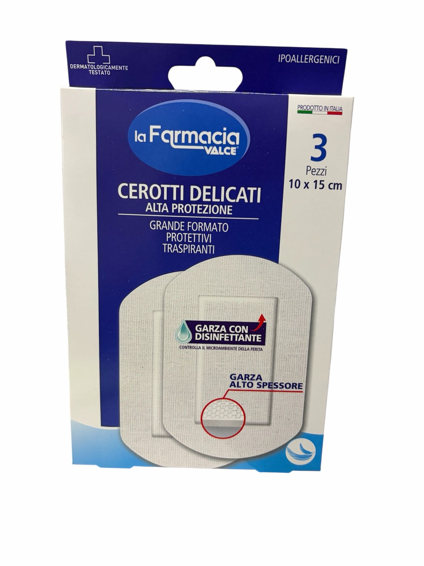 LA FARMACIA VALCE CEROTTI DELICATI ALTA PROTEZIONE CM.10X15 3PZ