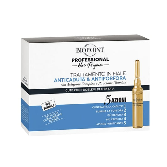 BIOPOINT TRATTAMENTO IN FIALE 10X7ML ANTICADUTA & ANTIFORFORA 5 AZIONI CUTE CON PROBLEMI DI FORFORA