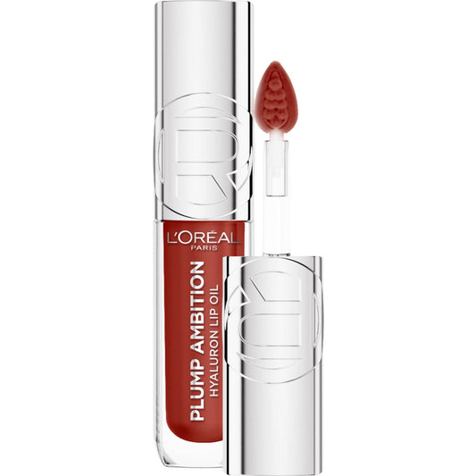 L'OREAL OLIO LABBRA PLUMP AMBITION LIP OIL CON ACIDO IALURONICO 485 WINE O'CLOCK