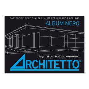 ARCHITETTO ALBUM NERO 10 FOGLI 24X33