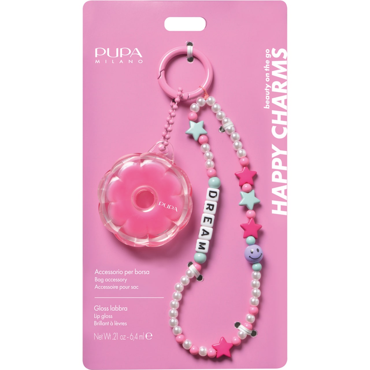 PUPA HAPPY CHARMS DREAM 001 + LIP GLOSS CHERRY JAM