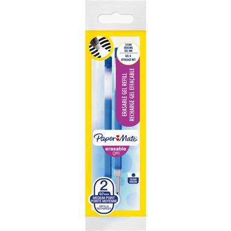 PAPERMATE REPLAY GEL REFILL 2PZ BLU