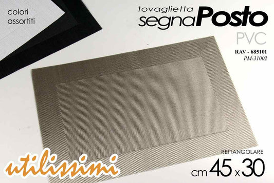 GICOS TOVAGLIETTA SEGNAPOSTO PVC CM.45X30 COLORI ASSORTITI RAV-685101