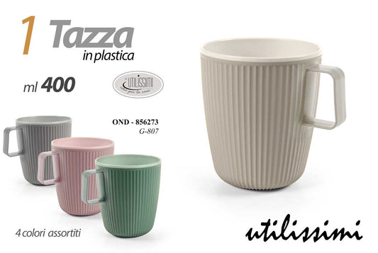 GICOS TAZZA IN PLASTICA 400ML COLORI ASSORTITI