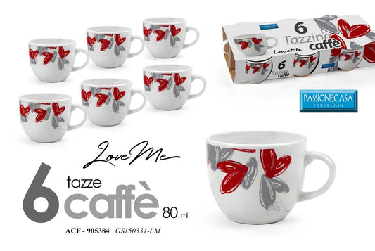 GICOS LOVE ME 6 TAZZE CAFFE' 80ML