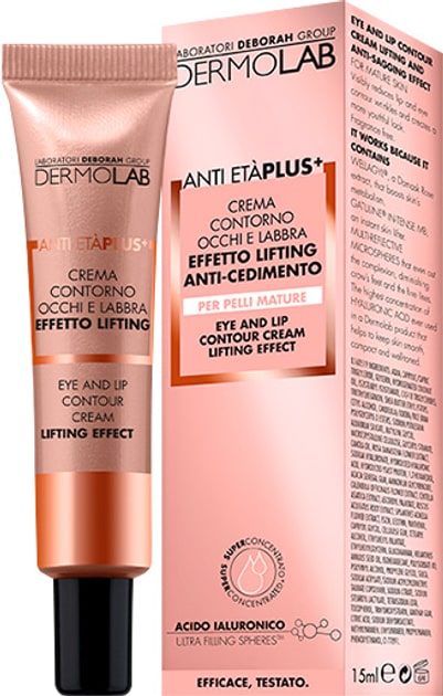 DERMOLAB ANTI ETA' PLUS+ CONTORNO OCCHI E LABBRA EFFETTO LIFTING ANTI-CEDIMENTO PELLI MATURE 15ML