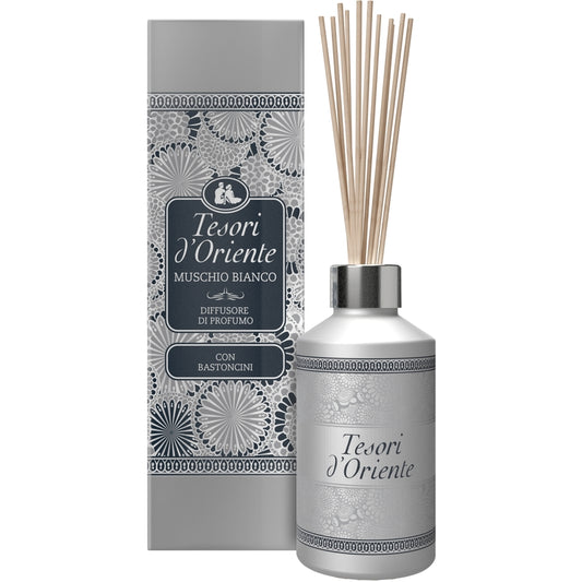 TESORI D'ORIENTE DIFFUSORE DI PROFUMO AROMATICO CON BASTONCINI 200ML MUSCHIO BIANCO