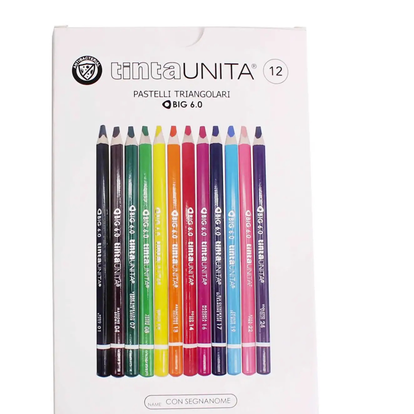 TINTA UNITA PASTELLI BIG 6.0 TRIANGOLARI 12 PZ