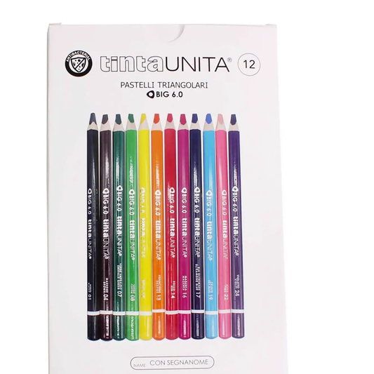TINTA UNITA PASTELLI BIG 6.0 TRIANGOLARI 12 PZ