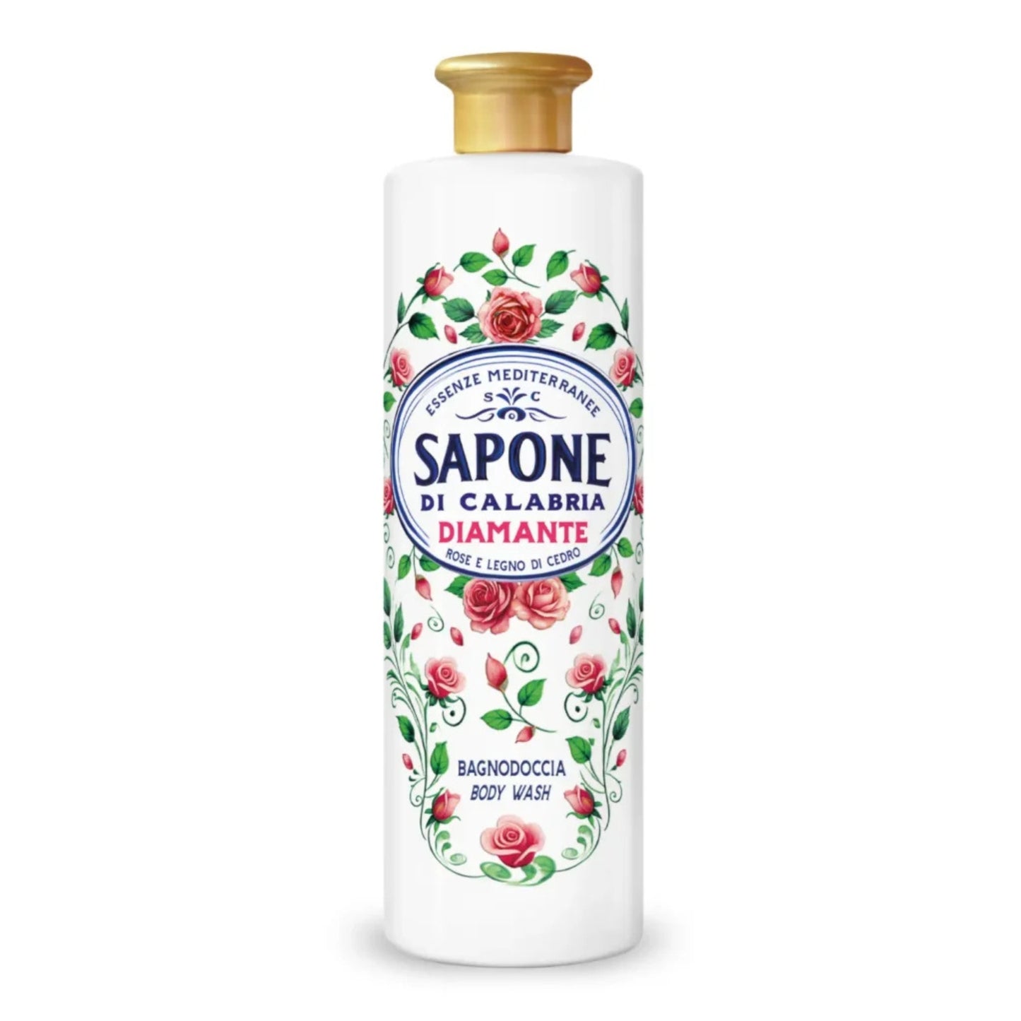 FIORILLO SAPONE DI CALABRIA BAGNODOCCIA 600ML DIAMANTE ROSE E LEGNO DI CEDRO