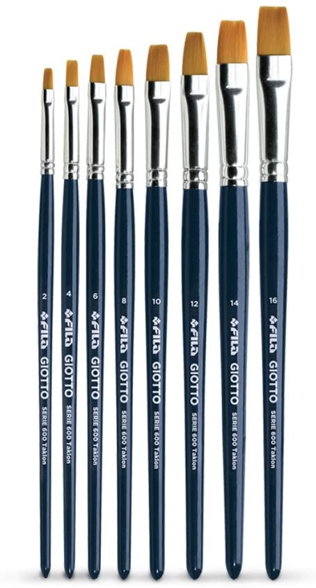 GIOTTO PENNELLO PIATTO SERIE 600 TAKLON N.8