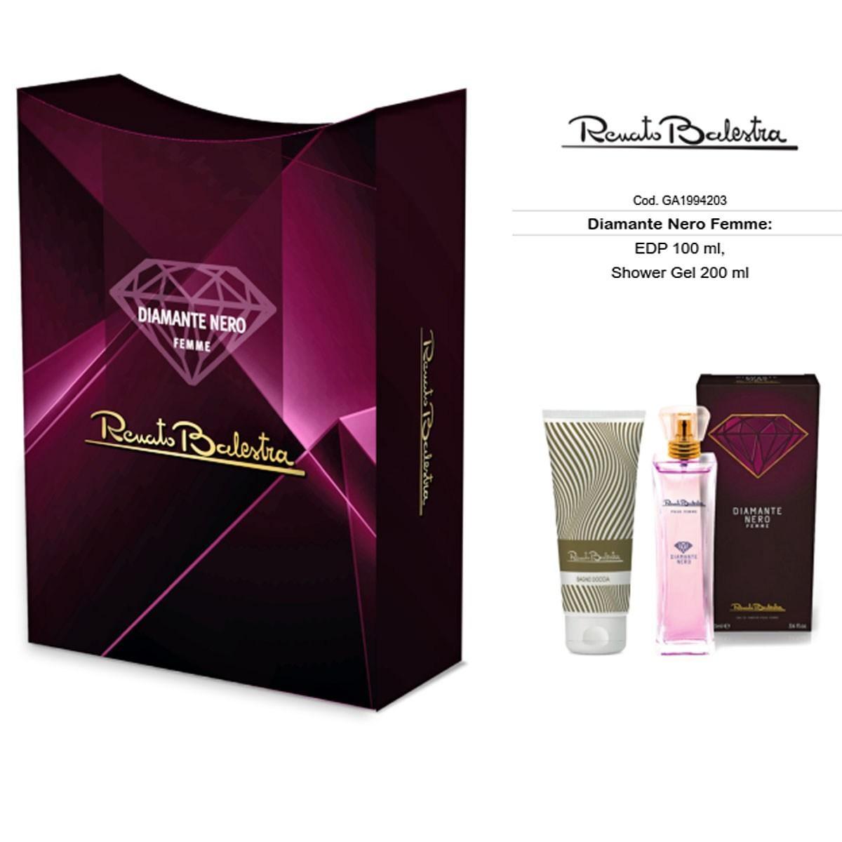 RENATO BALESTRA DIAMANTE NERO POUR FEMME CONFEZIONE EDP 100ML + SHOWER GEL 200ML