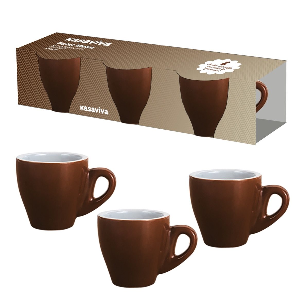 KASAVIVA POINT SET 3 TAZZINE CAFFE' MOKA