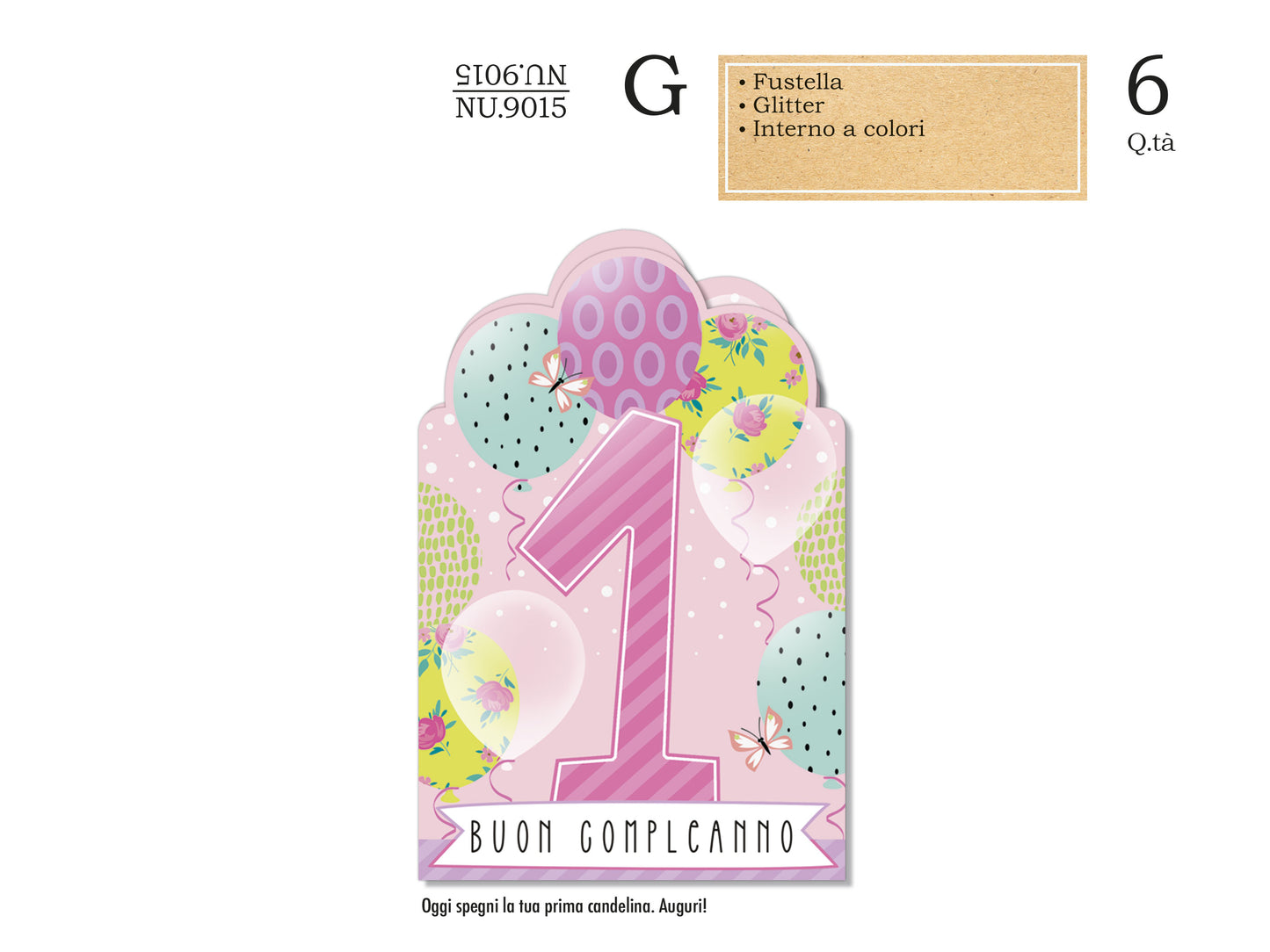 CROMO NB BIGLIETTO NUMERO 1 LEI NU.9015