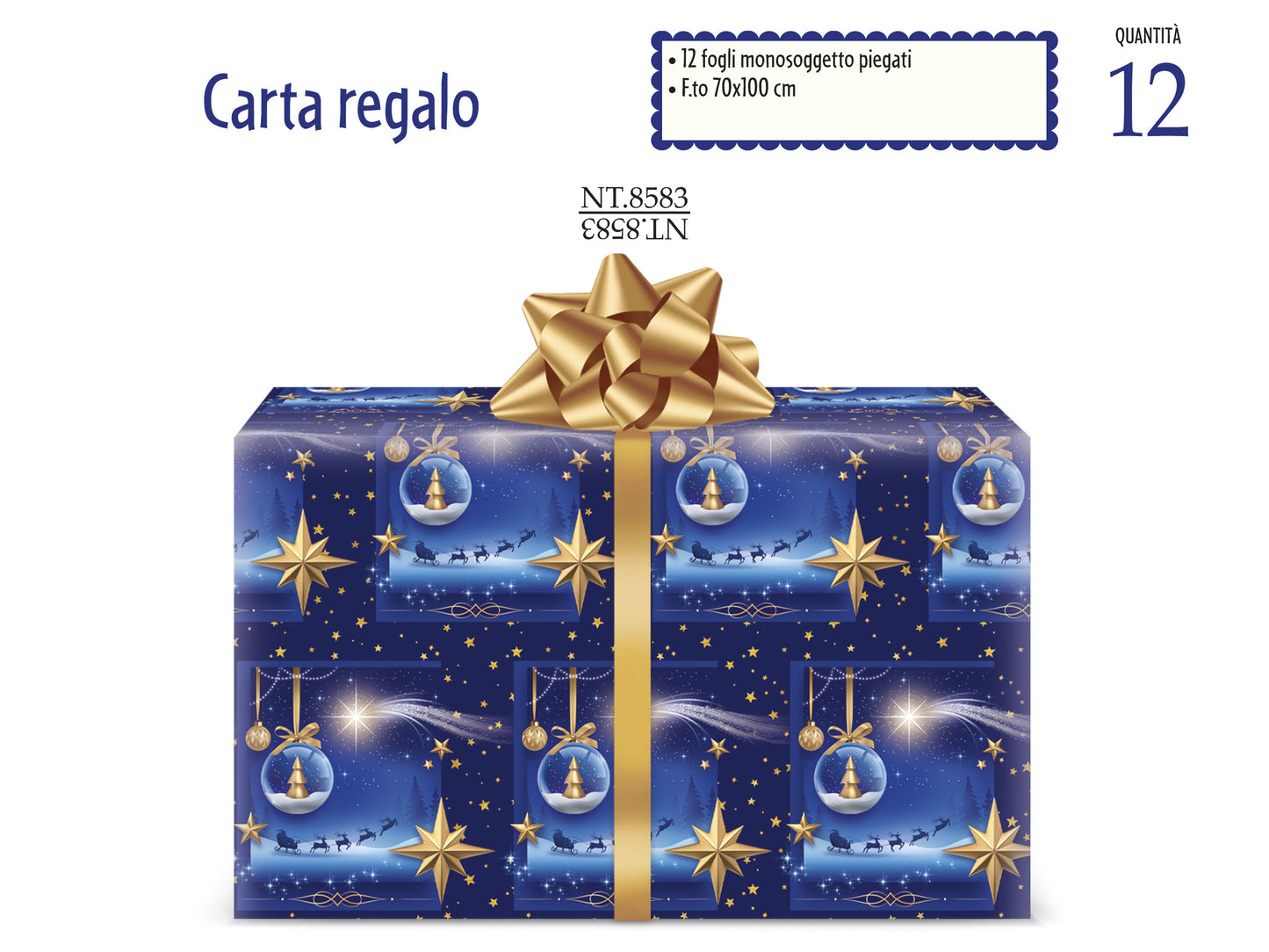 CROMO NB CARTA REGALO BLU CM.70X100 NT.8583