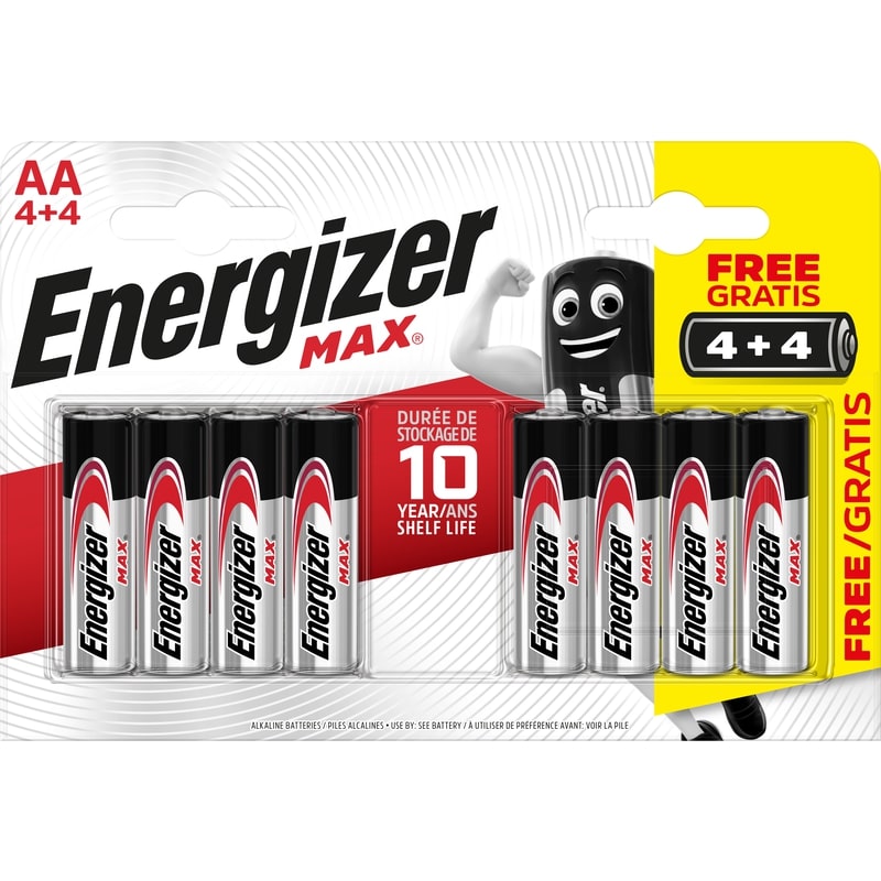 ENERGIZER MAX AA 4+4PZ FREE