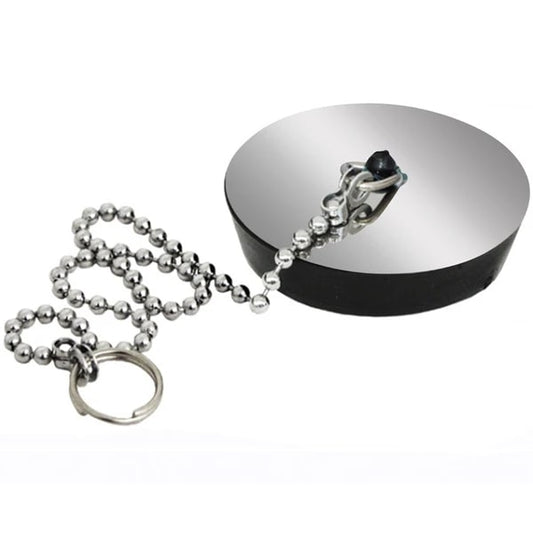 TAPPO LAVELLO 52MM CON CATENELLA E COPRITAPPO INOX