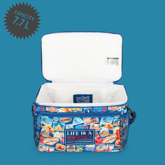 LEGAMI MILANO LUNCH BAG BORSA PORTA PRANZO 7,7L TRAVEL STICKERS