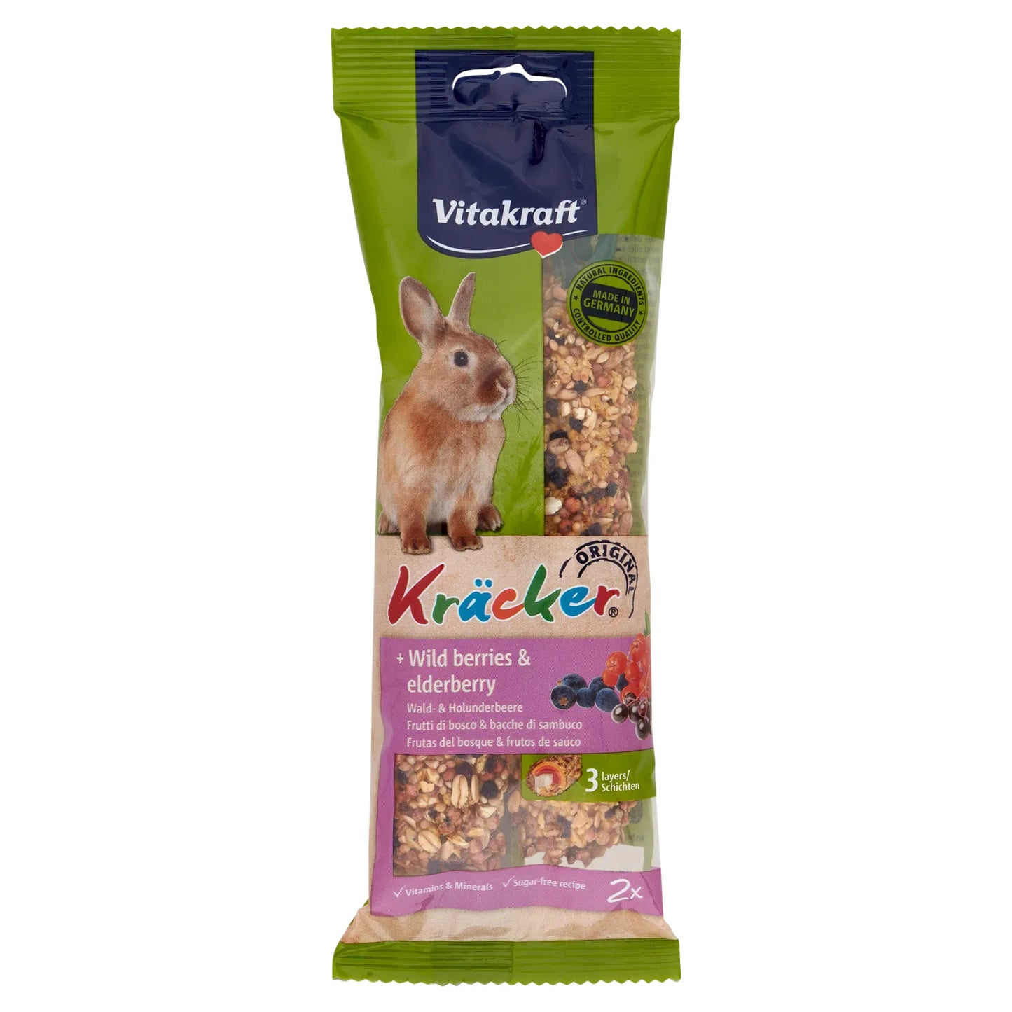 VITAKRAFT KRACKER CONIGLI 112G FRUTTI DI BOSCO & BACCHE DI SAMBUCO 2PZ