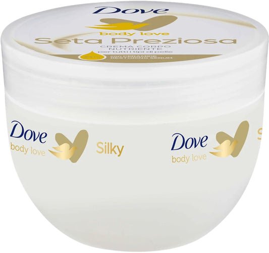 DOVE BODY LOVE SILKY SETA PREZIOSA CREMA CORPO NUTRIENTE VASO 300ML