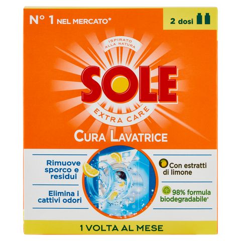 SOLE CURA LAVATRICE 2 DOSI 2X250ML EXTRA CARE CON ESTRATTI DI LIMONE