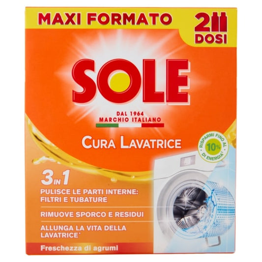 SOLE CURA LAVATRICE 3IN1 2 DOSI 2X250ML FRESCHEZZA DI AGRUMI