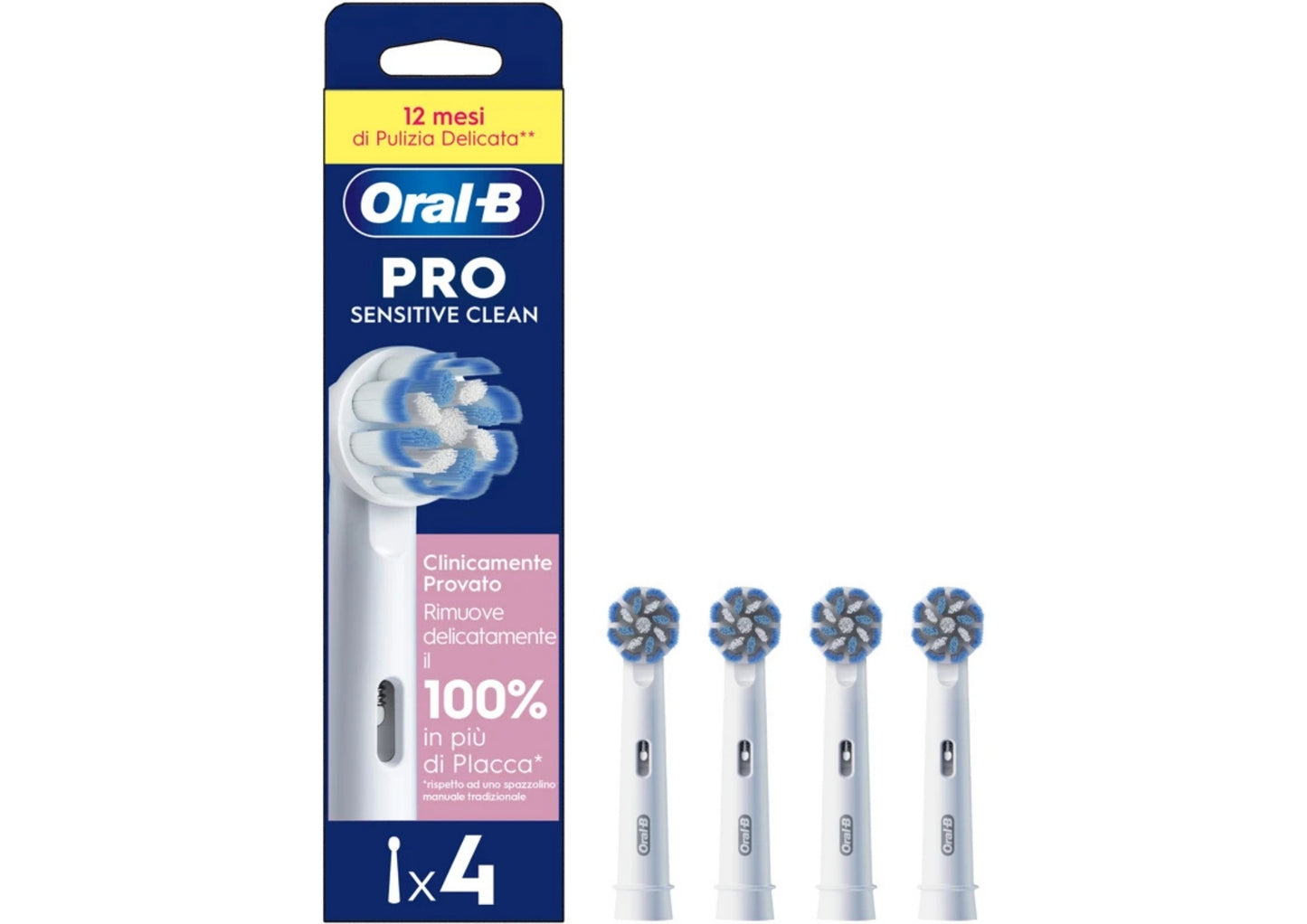 ORAL-B REFILL PRO SENSITIVE CLEAN X4