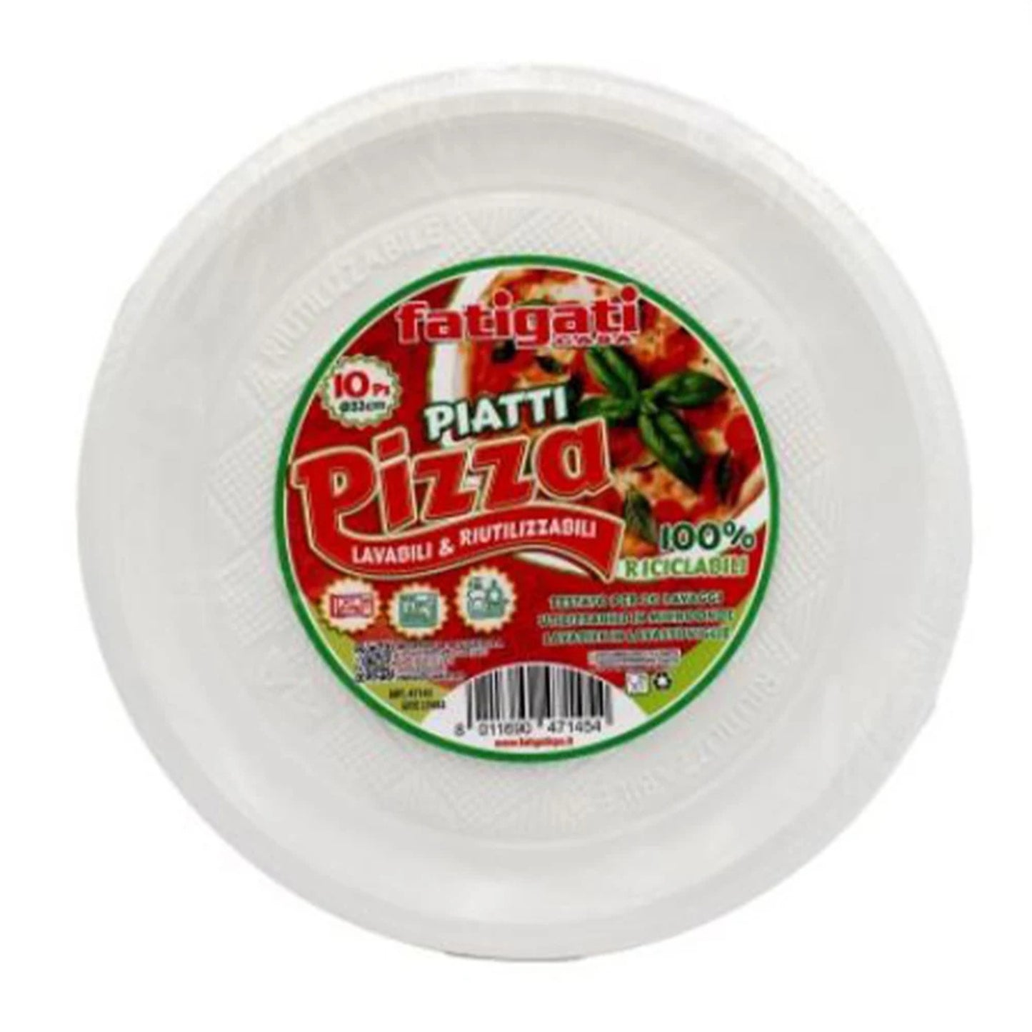 FATIGATI CASA PIATTI PIZZA LAVABILI & RIUTILIZZABILI CM.32 10PZ ART.47145
