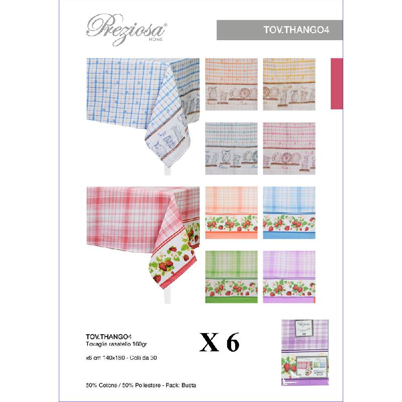 PREZIOSA TOVAGLIA RASATELLO THANGO X6 CM.140X180 COLORI ASSORTITI