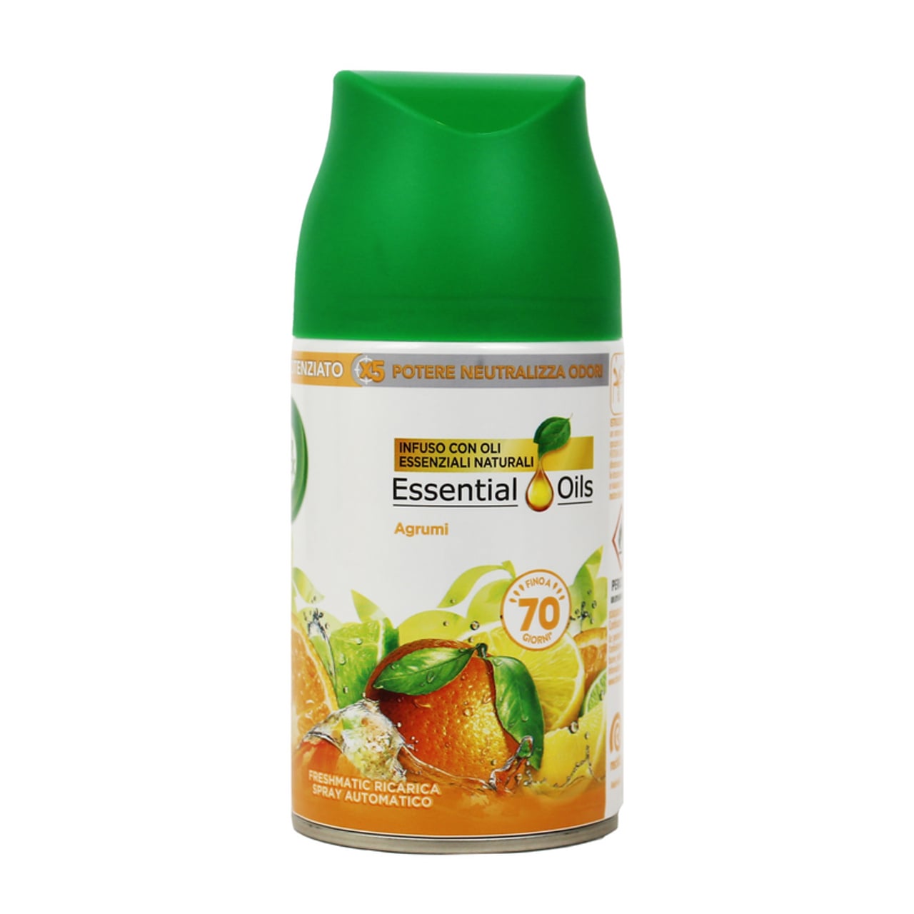AIR WICK FRESHMATIC RICARICA 250ML ESSENTIAL OILS AGRUMI