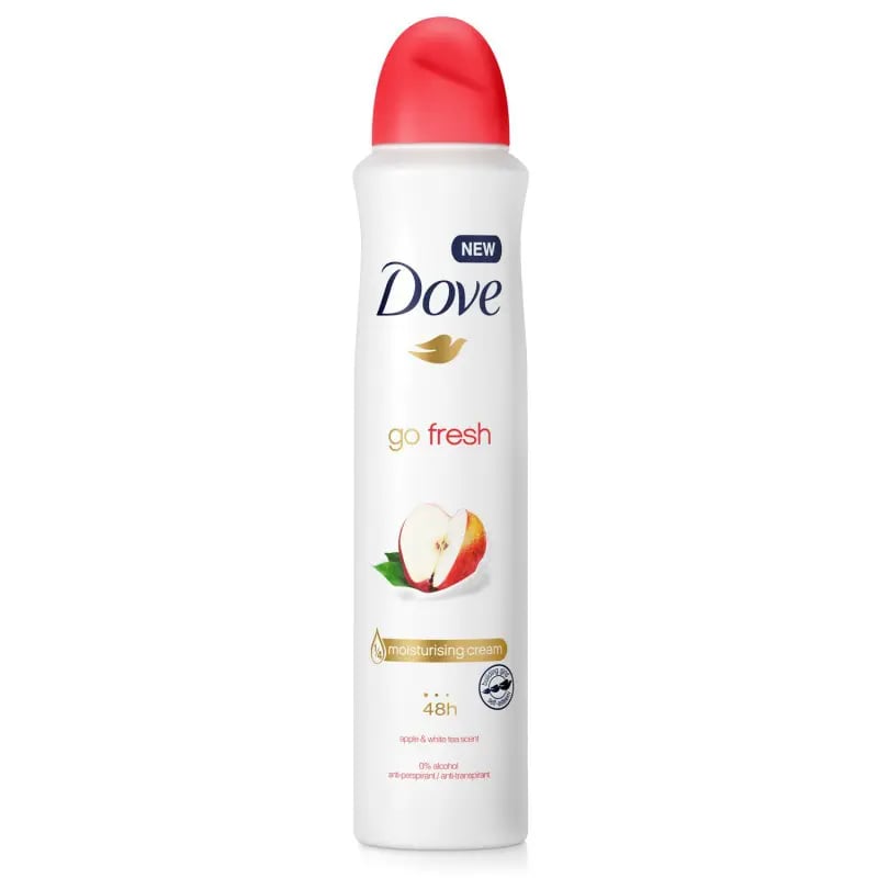 DOVE DEO SPRAY 250ML GO FRESH APPLE & WHITE TEA SCENT 48H
