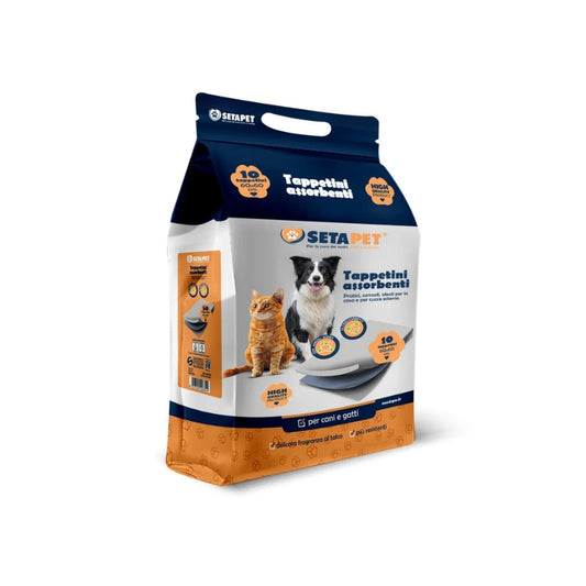 SETABLU PET CARE TAPPETINI ASSORBENTI CANI E GATTI CM.60X60 10PZ