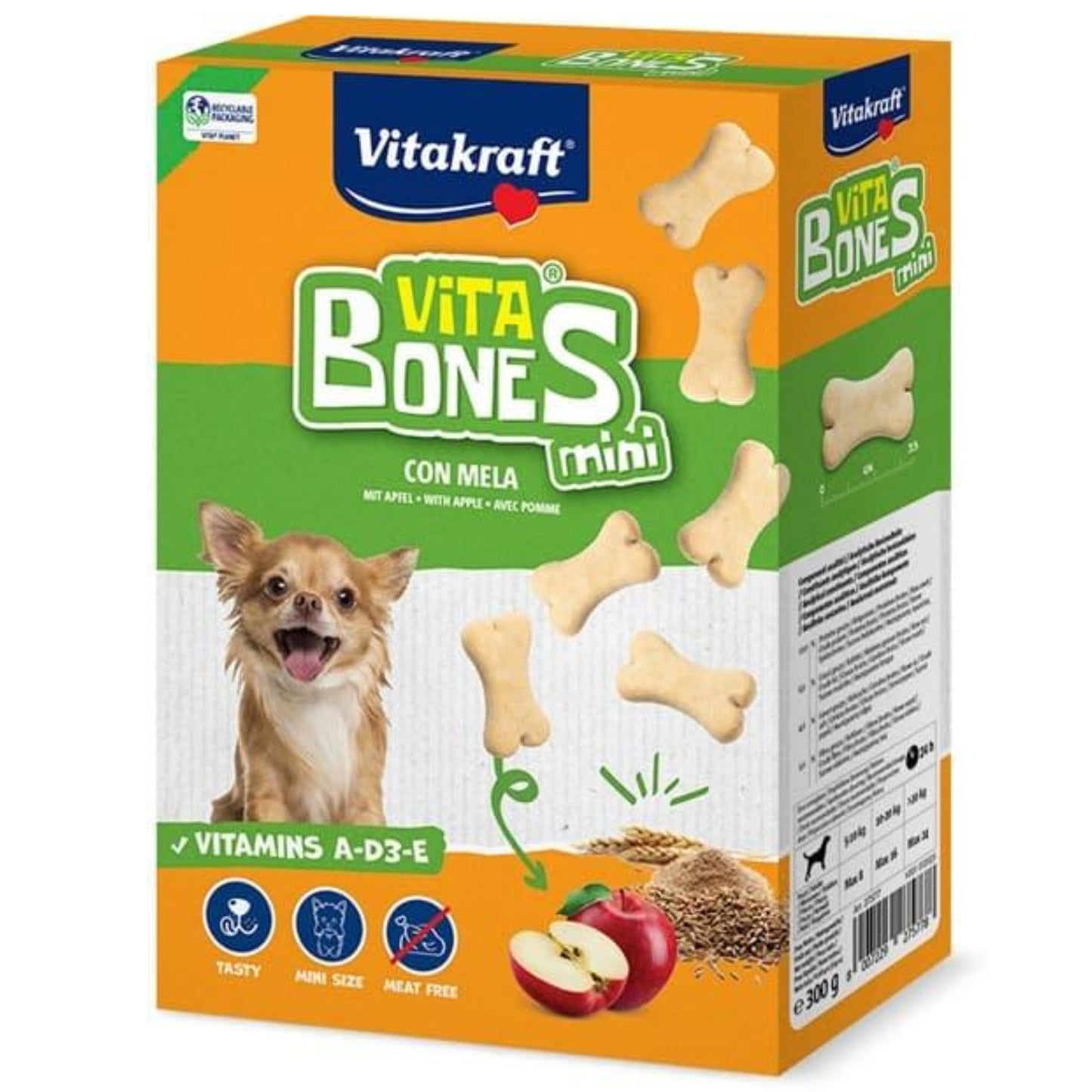 VITAKRAFT VITA BONES MINI BISCOTTI 300G CON MELA