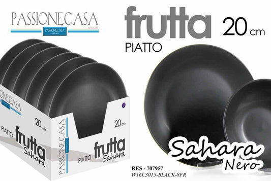 GICOS PASSIONECASA PIATTO FRUTTA 20CM SAHARA NERO RES-707957