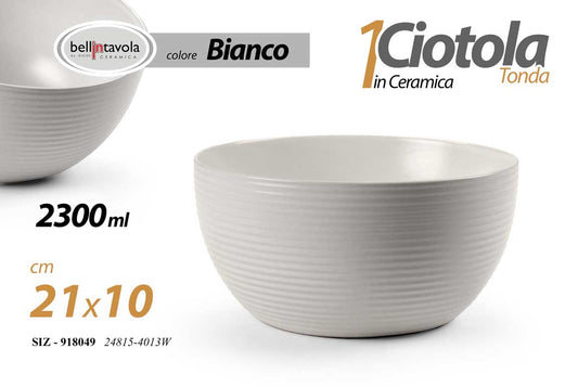 GICOS CIOTOLA TONDA IN CERAMICA 2300ML CM.21X10