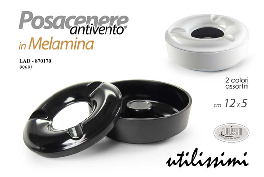 GICOS POSACENERE ANTIVENTO IN MELAMINA CM.12X5 COLORI ASSORTITI